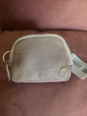 lululemon athletica Glittery Pink Everywhere Belt Bag Nano Cosmetic Pouch